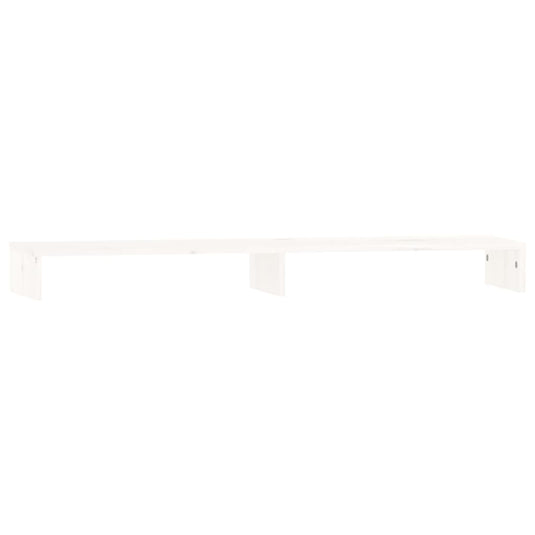 Vidaxl monitorstandaard 100x27x10 cm massief grenenhout wit