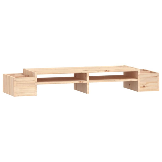 Vidaxl monitorstandaard 100x27,5x15 cm massief grenenhout