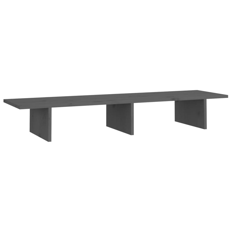 Load image into Gallery viewer, Vidaxl monitorstandaard 100x27x15 cm massief grenenhout grijs
