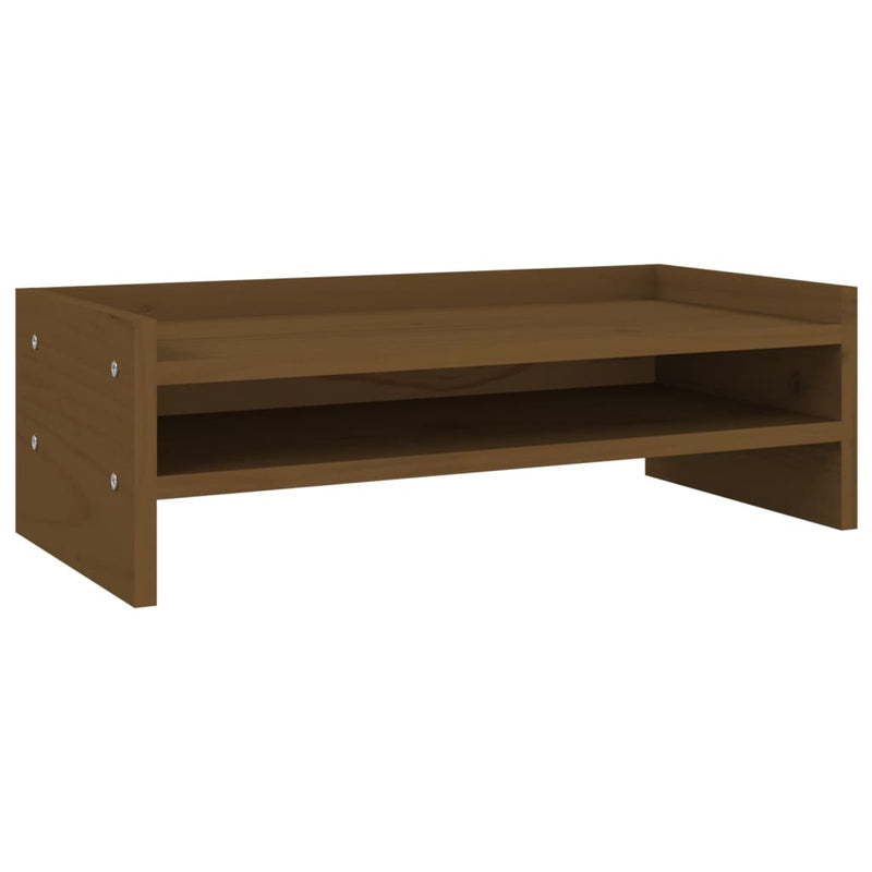 Load image into Gallery viewer, Vidaxl monitorstandaard 50x24x16 cm massief grenenhout honingbruin
