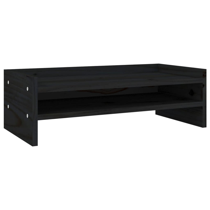 Load image into Gallery viewer, Vidaxl monitorstandaard 50x24x16 cm massief grenenhout zwart
