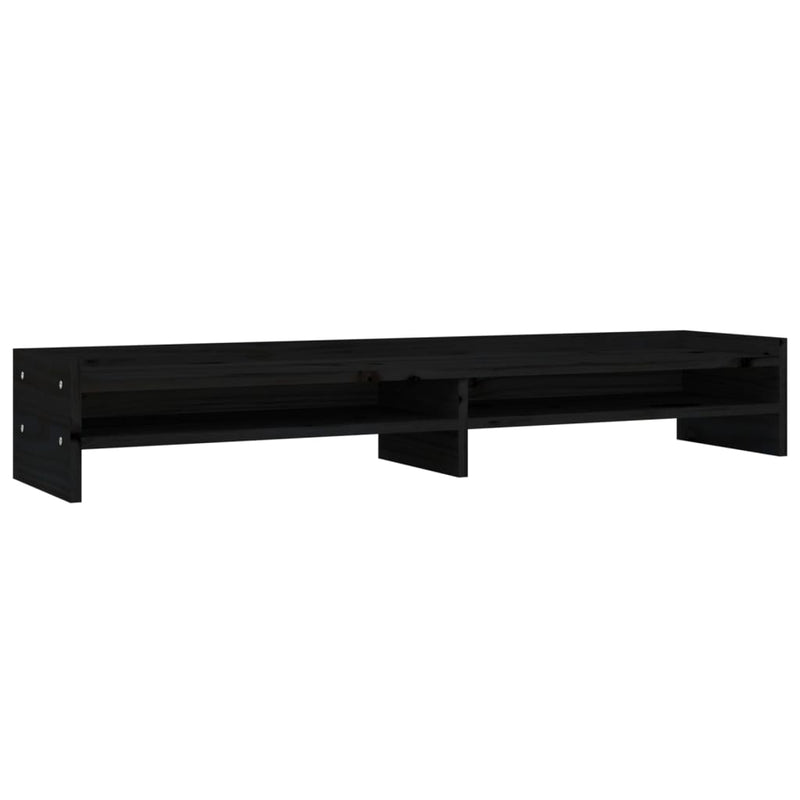 Load image into Gallery viewer, Vidaxl monitorstandaard 100x24x16 cm massief grenenhout zwart
