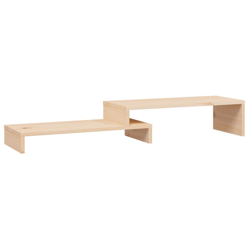 Afbeelding laden in galerijviewer, Vidaxl monitorstandaard (52-101)x22x14 cm massief grenenhout
