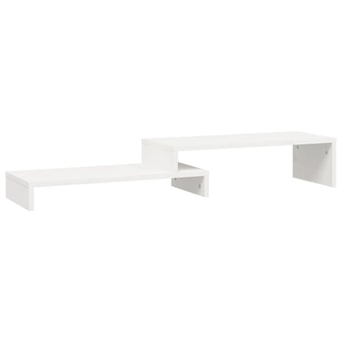 Vidaxl monitorstandaard (52-101)x22x14 cm massief grenenhout wit