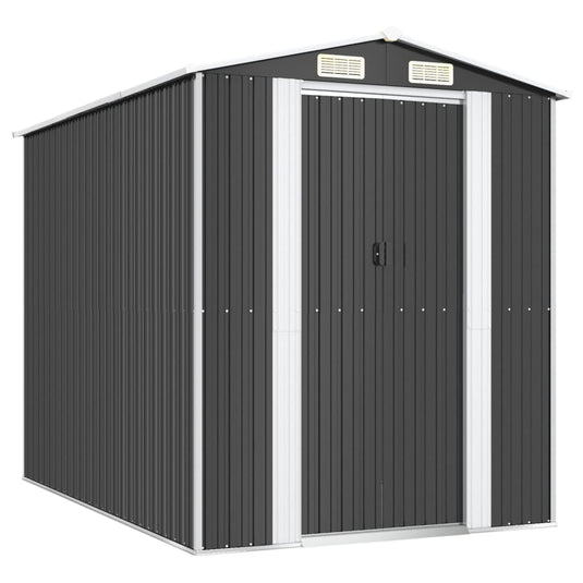 VidaXL Tuinschuur 192x274x223 cm gegalvaniseerd staal antracietkleurig