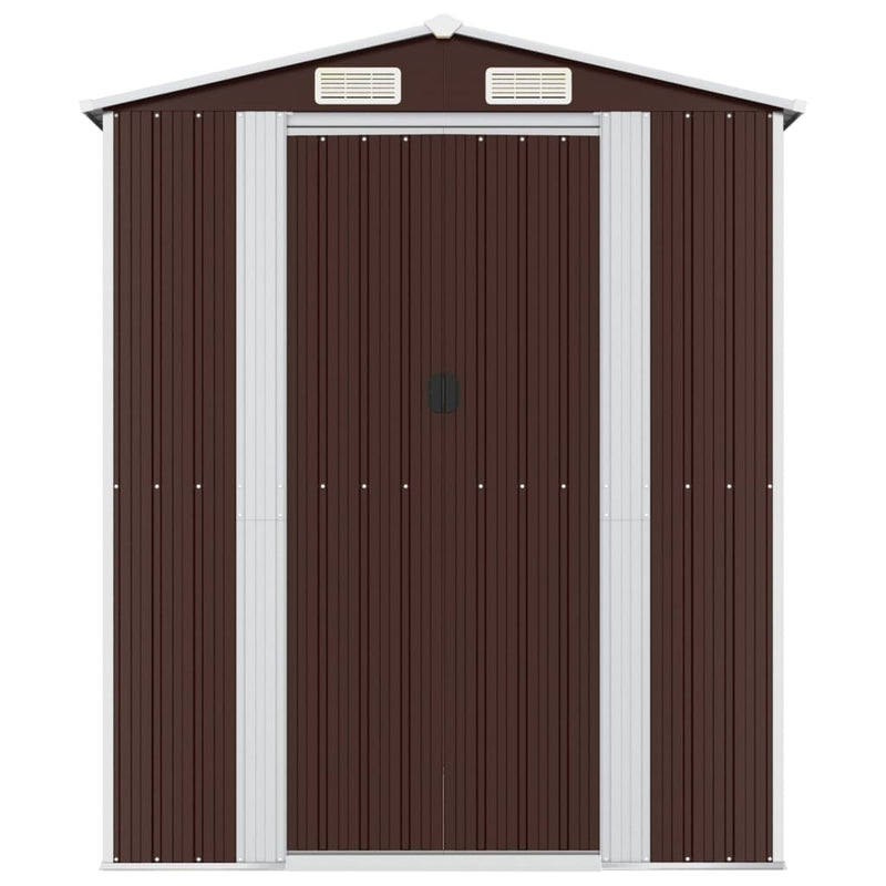 Load image into Gallery viewer, VidaXL Tuinschuur 192x606x223 cm gegalvaniseerd staal donkerbruin
