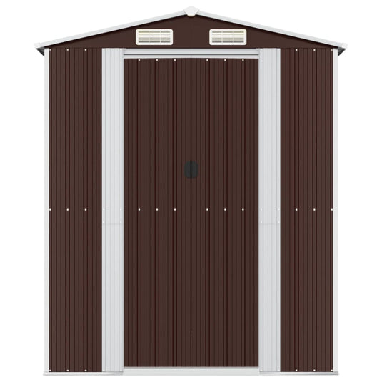 VidaXL Tuinschuur 192x689x223 cm gegalvaniseerd staal donkerbruin
