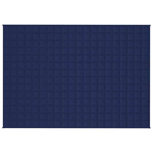 Vidaxl verzwaringsdeken 138x200 cm 10 kg stof blauw