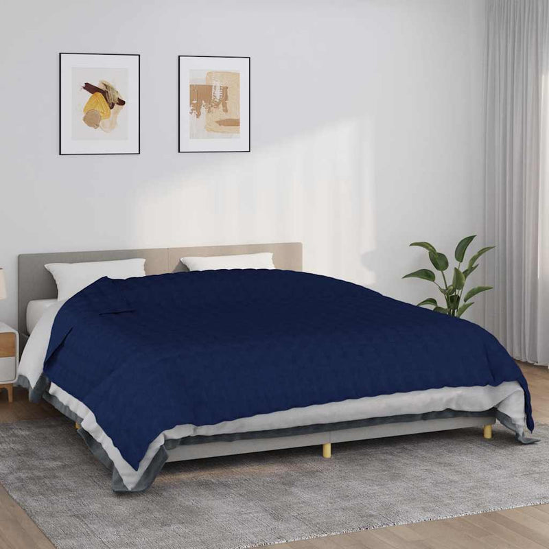 Load image into Gallery viewer, Vidaxl verzwaringsdeken 235x290 cm 15 kg stof blauw
