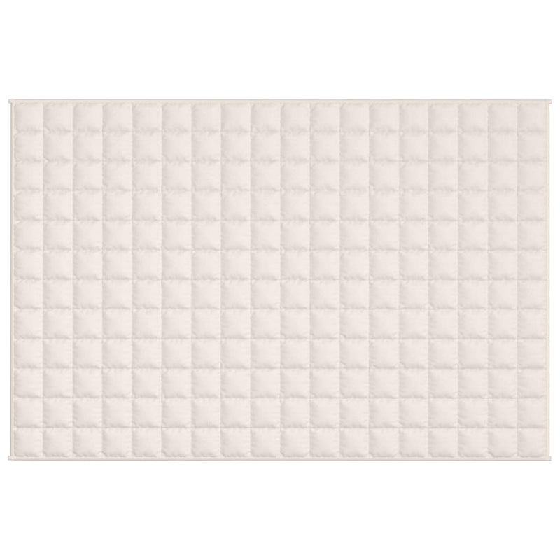 Afbeelding laden in galerijviewer, Vidaxl verzwaringsdeken 120x180 cm 5 kg stof lichtcrèmekleurig
