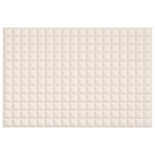 Vidaxl verzwaringsdeken 120x180 cm 9 kg stof lichtcrèmekleurig