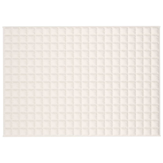 Vidaxl verzwaringsdeken 138x200 cm 6 kg stof lichtcrèmekleurig