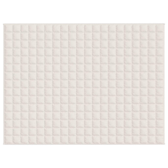 Vidaxl verzwaringsdeken 150x200 cm 7 kg stof lichtcrèmekleurig