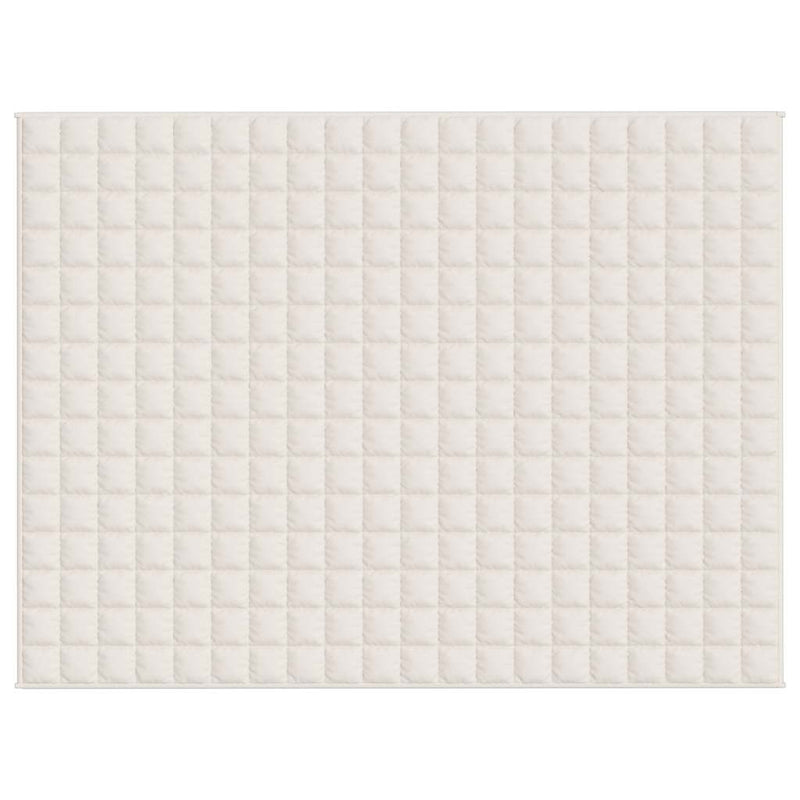 Load image into Gallery viewer, Vidaxl verzwaringsdeken 150x200 cm 11 kg stof lichtcrèmekleurig
