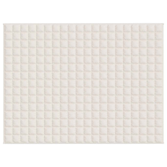 Vidaxl verzwaringsdeken 150x200 cm 11 kg stof lichtcrèmekleurig