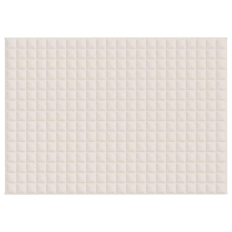 Load image into Gallery viewer, Vidaxl verzwaringsdeken 155x220 cm 7 kg stof lichtcrèmekleurig
