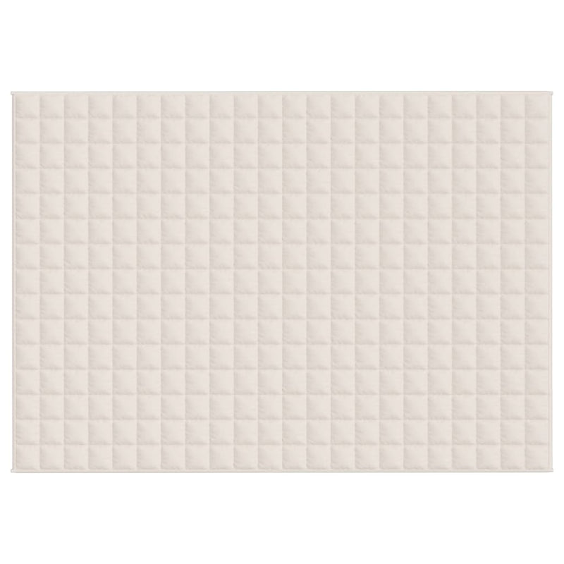 Load image into Gallery viewer, Vidaxl verzwaringsdeken 155x220 cm 11 kg stof lichtcrèmekleurig
