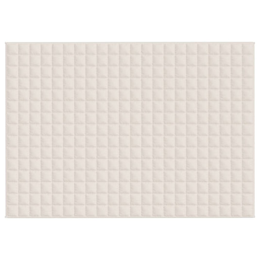 Vidaxl verzwaringsdeken 155x220 cm 11 kg stof lichtcrèmekleurig