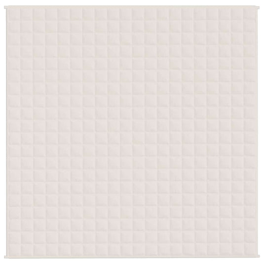 Vidaxl verzwaringsdeken 200x200 cm 9 kg stof lichtcrèmekleurig