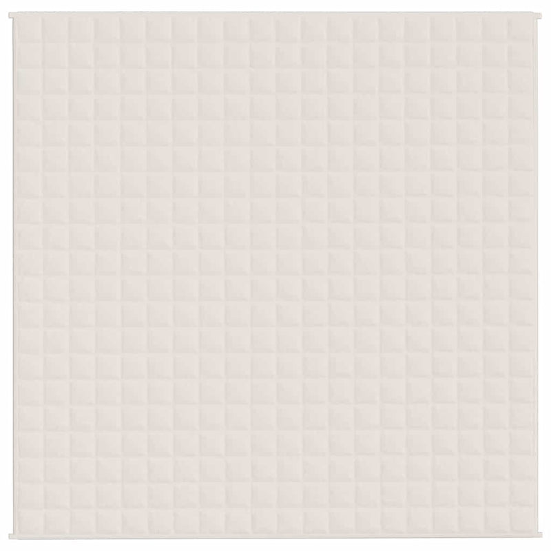 Load image into Gallery viewer, Vidaxl verzwaringsdeken 200x200 cm 13 kg stof lichtcrèmekleurig
