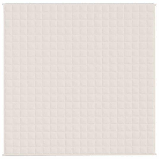 Vidaxl verzwaringsdeken 200x200 cm 13 kg stof lichtcrèmekleurig