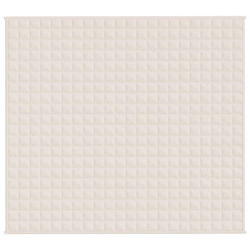 Load image into Gallery viewer, Vidaxl verzwaringsdeken 200x225 cm 9 kg stof lichtcrèmekleurig
