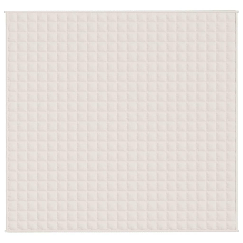 Load image into Gallery viewer, Vidaxl verzwaringsdeken 220x235 cm 11 kg stof lichtcrèmekleurig
