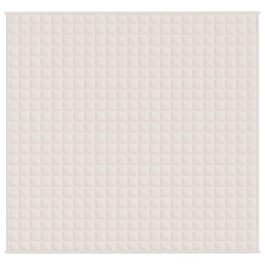 Vidaxl verzwaringsdeken 220x235 cm 15 kg stof lichtcrèmekleurig