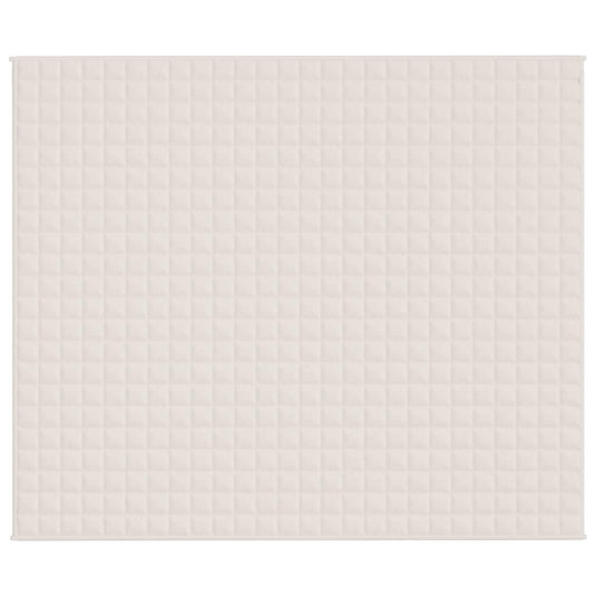 Vidaxl verzwaringsdeken 220x260 cm 15 kg stof lichtcrèmekleurig