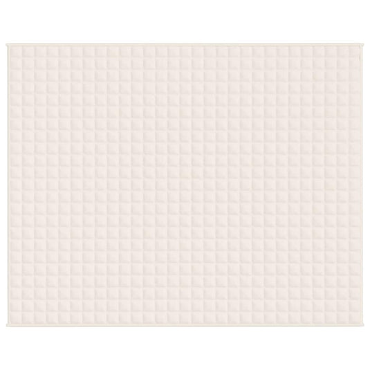 Vidaxl verzwaringsdeken 235x290 cm 15 kg stof lichtcrèmekleurig
