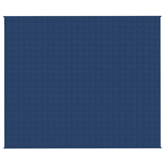 Vidaxl verzwaringsdeken 220x260 cm 11 kg stof blauw