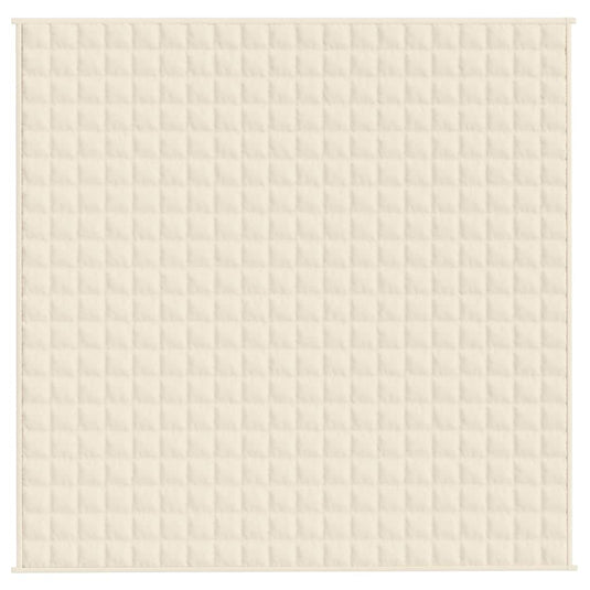 Vidaxl verzwaringsdeken 200x200 cm 9 kg stof lichtcrèmekleurig