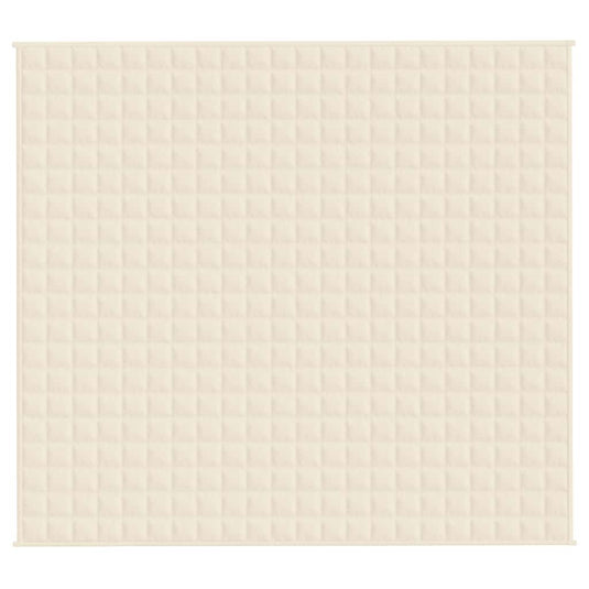 Vidaxl verzwaringsdeken 200x225 cm 9 kg stof lichtcrèmekleurig
