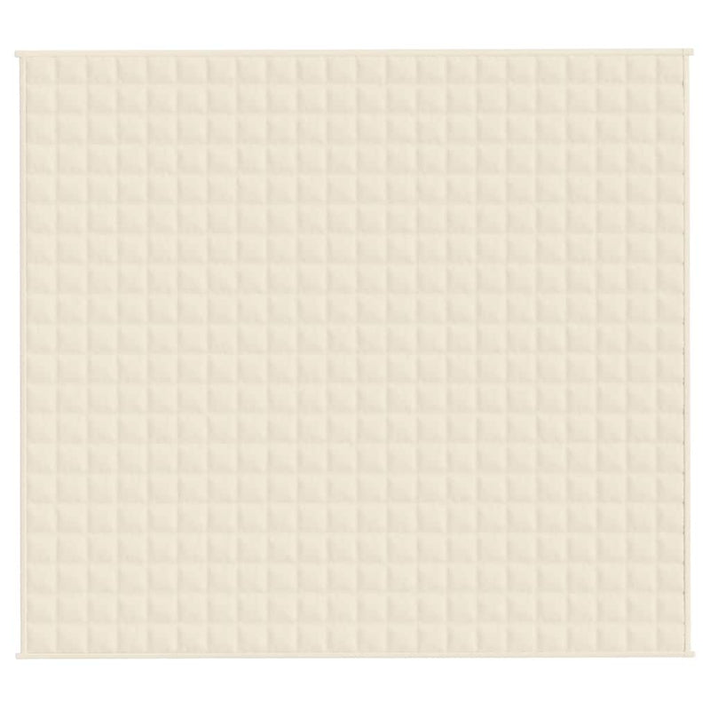 Load image into Gallery viewer, Vidaxl verzwaringsdeken 200x225 cm 13 kg stof lichtcrèmekleurig
