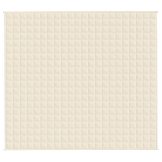 Vidaxl verzwaringsdeken 200x225 cm 13 kg stof lichtcrèmekleurig
