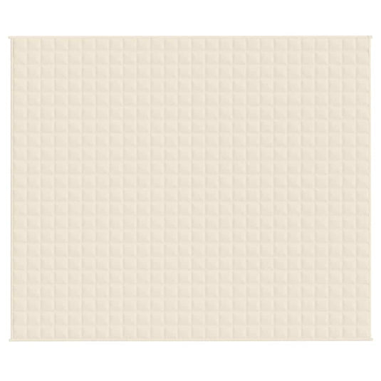 Vidaxl verzwaringsdeken 220x260 cm 11 kg stof lichtcrèmekleurig