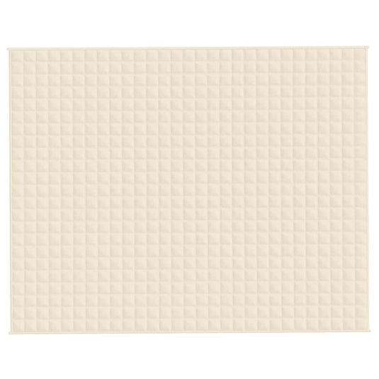 Vidaxl verzwaringsdeken 235x290 cm 11 kg stof lichtcrèmekleurig