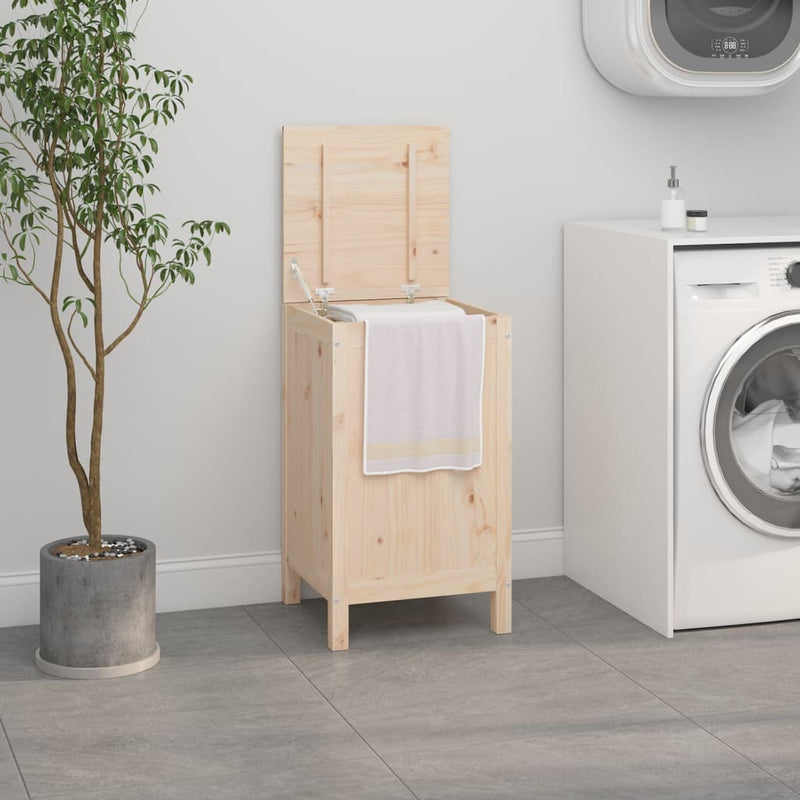 Afbeelding laden in galerijviewer, Vidaxl wasmand 44x44x76 cm massief grenenhout
