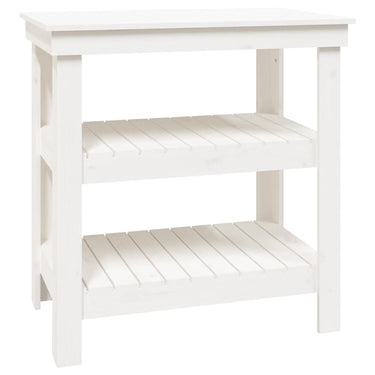 Vidaxl werkbank 78,5x50x80 cm massief grenenhout wit