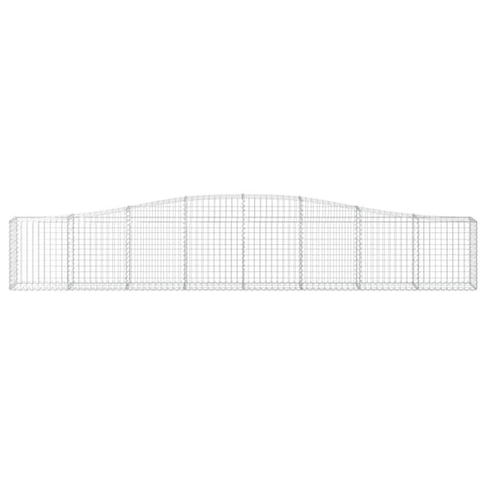 Vidaxl schanskorf gewelfd 400x30x60 80 cm gegalvaniseerd ijzer