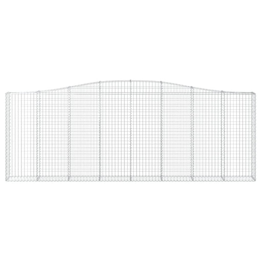 VidaXL Schanskorf gewelfd 400x30x140 160 cm gegalvaniseerd ijzer