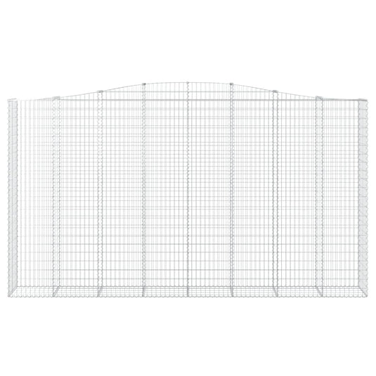 VidaXL Schanskorf gewelfd 400x50x220 240 cm gegalvaniseerd ijzer