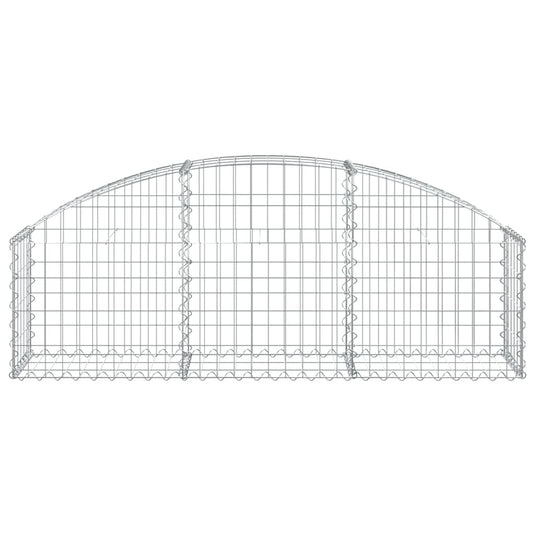 Vidaxl schanskorf gewelfd 150x30x40 60 cm gegalvaniseerd ijzer