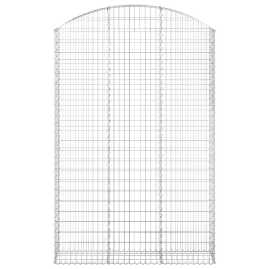 VidaXL Schanskorf gewelfd 150x30x220 240 cm gegalvaniseerd ijzer