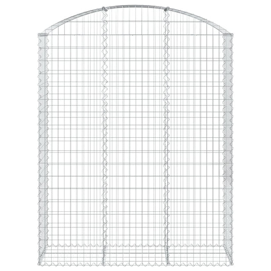 VidaXL Schanskorf gewelfd 150x50x180 200 cm gegalvaniseerd ijzer