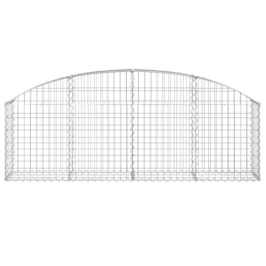 Vidaxl schanskorf gewelfd 200x30x60 80 cm gegalvaniseerd ijzer