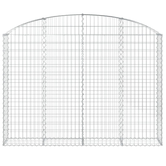 Vidaxl schanskorf gewelfd 200x30x140 160 cm gegalvaniseerd ijzer