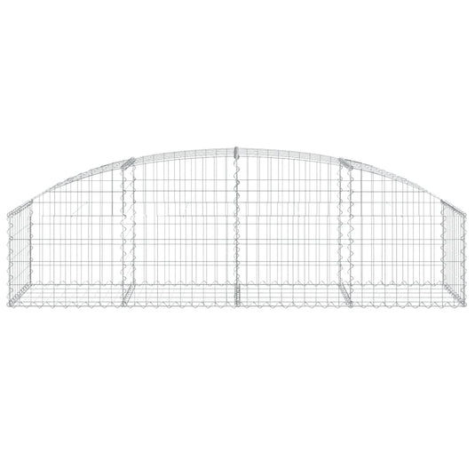 Vidaxl schanskorf gewelfd 200x50x40 60 cm gegalvaniseerd ijzer