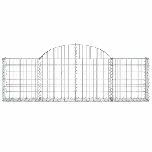 Vidaxl schanskorf gewelfd 200x30x60 80 cm gegalvaniseerd ijzer