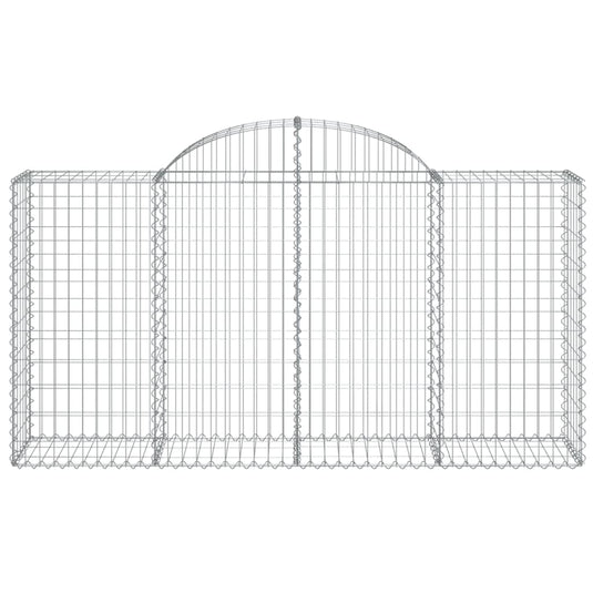 Vidaxl schanskorf gewelfd 200x50x100 120 cm gegalvaniseerd ijzer